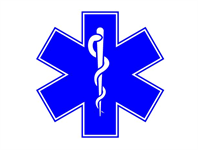 ein blaues Logo mit weißem Hintergrund