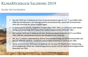 Klima Rückblick Salzburg 2019